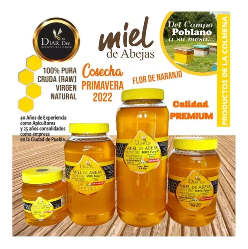 Miel Pura De Abeja Flor De Azahar 700 G Virgen Naranjo