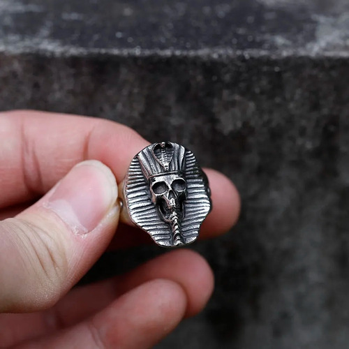 Ghost Store Lm Anillo Hombre Momia Cráneo Faraón Acero Inox