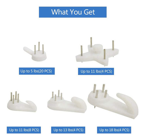 50 Screws For Invisible Nails, Wall Hooks, CoLG