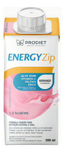 Energyzip Morango 200ml - Prodiet
