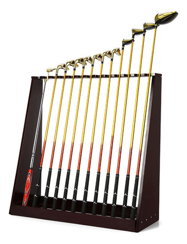 Soporte De Golf De Madera Para 13 Palos Con Césped Artificia