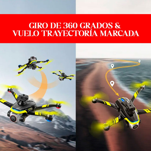 Drone C/ Camara C. Remoto Pantalla Luces Sensor Profes K15 Blanco
