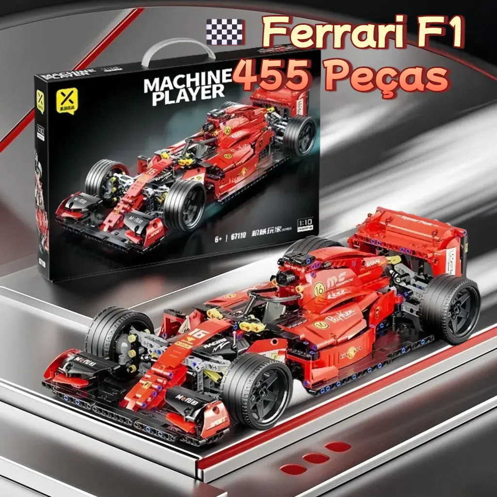 Carro Esportivo F1 Blocos Montar 455 Peçs Construção 455 F1