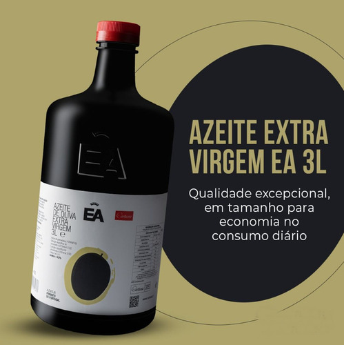 Azeite Ea Cartuxa 3 Litros Extra Virgem - Kit 02 Unidades