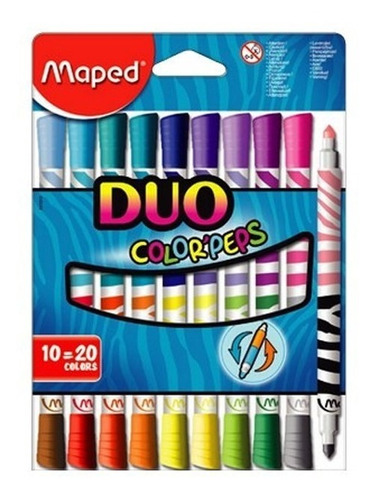 Marcadores Colorpeps Duo Colors X10 Maped En Magimundo !!