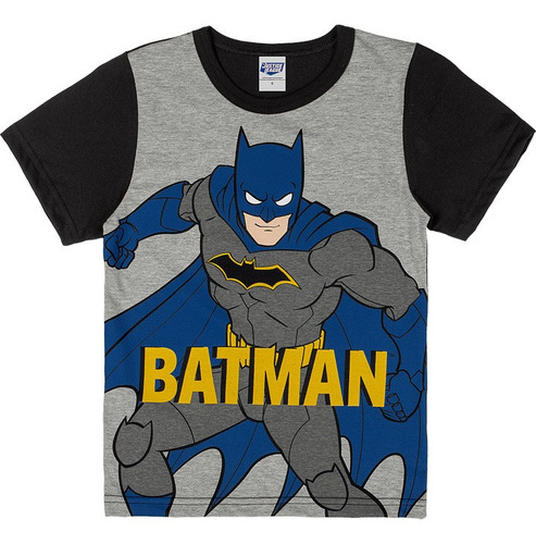 Camiseta Batman Com Máscara Marlan M4095 - Tamanho 4 À 10