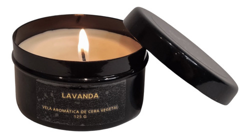 Vela Aromática Vegetal Lavanda 125 G Lata Linha Viagem 