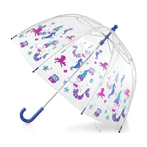 Paraguas De Burbuja Pvc Resistente Diseño Sirenas Para Niños