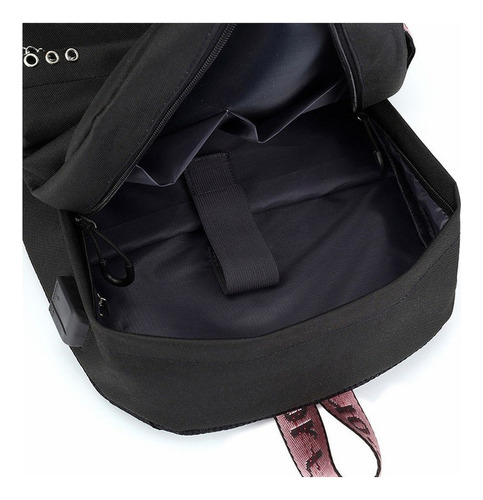 Mochila moderna Billie Eilish Mochila escolar Blohsh com cor USB Billie 3