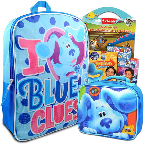 Blue S Clues Backpack Set De Útiles Escolares Para Niã...
