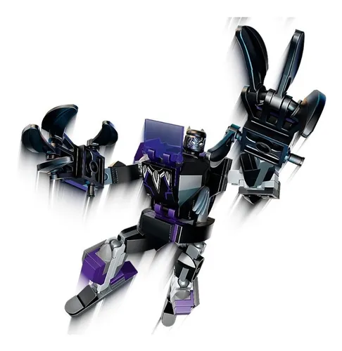 Bloques para armar Lego Marvel Avengers Armadura de Pantera Negra 124 piezas en caja