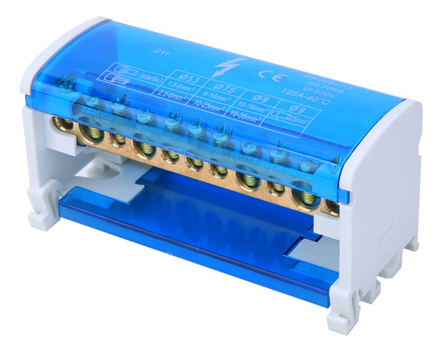 Caja De Distribución De Terminales Din Rail Monofásica De 2