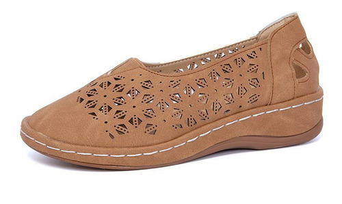 Mujeres Zapatos Planos Hueco Tacón Cuña Solo Zapatos 7821