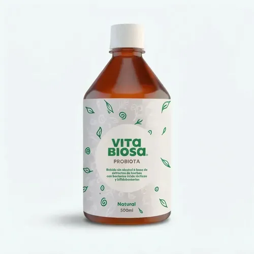 Probiótico Líquido Vita Biosa Natural de 500 mL para Digestión y Sistema Inmune