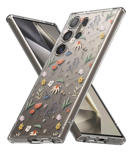 Funda Ringke Fusion Para Samsung Galaxy S24 Ultra - Flores