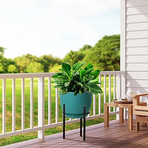 Maceta Grande De 12 Pulgadas, Moderna Jardinera De Plástico