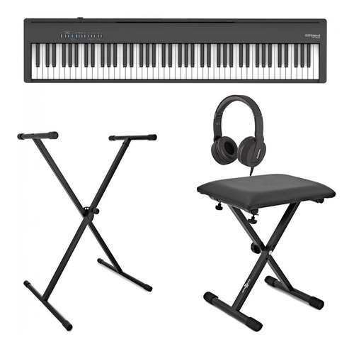 Imagen 1 de 1 de Roland Fp-30x Digital Piano With Stand, Stool And Headphones