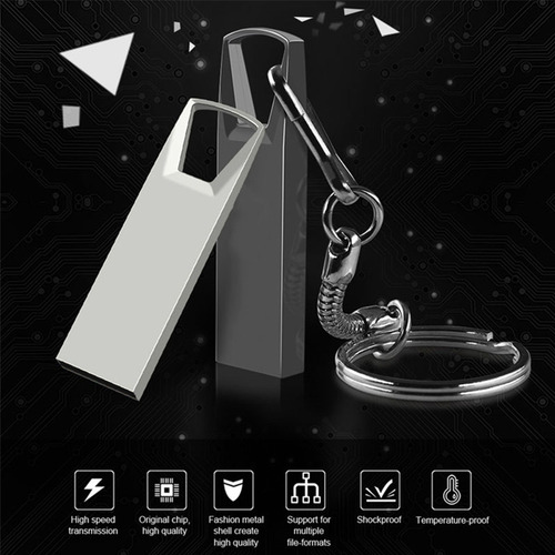 Unidade Flash De Metal Usb 2.0 Preta De 1 Gb, Pacote Com 20