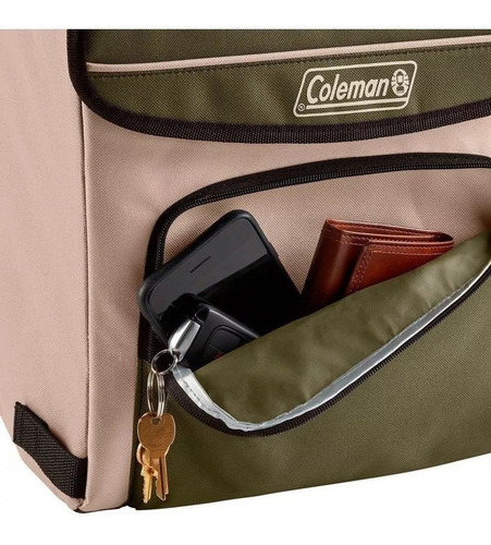 Imagen 8 de 10 de Conservadora Bolso Termico Coleman 34 Latas 32lts 30hs Verde