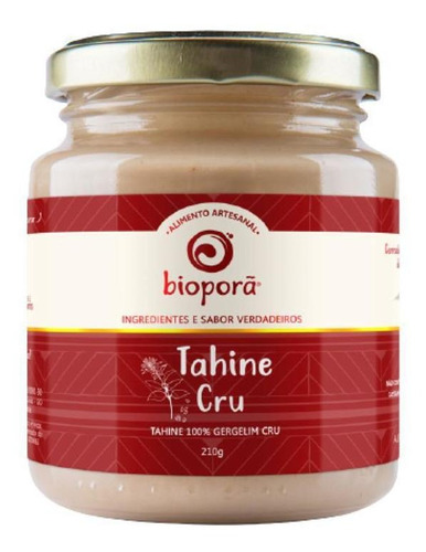 Tahine Cru 100% Gergelim Cru Vegano Bioporã 210g