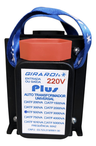 Transformador Conversor Bivolt Para Ventiladores 127 / 220V e 220 / 127V 500VA  Girardi Plus