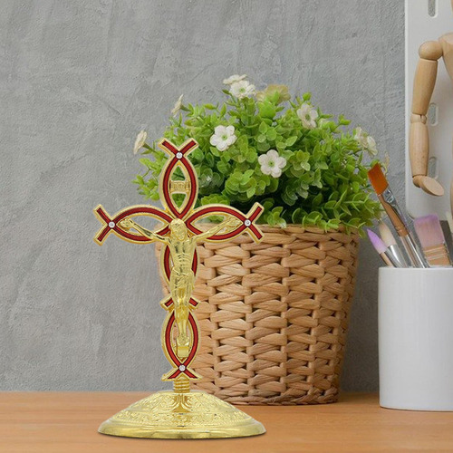 Estatua De Cruz De Pie, Decoración Religiosa Para El Hogar