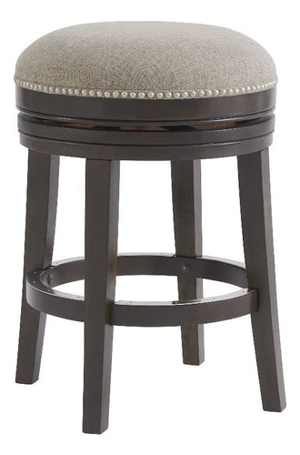 Alaterre Furniture Clara Swivel Counter Height Stool - Dark.