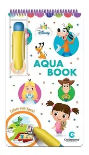 Livro De Colorir Com Água Disney Baby Aqua Book - Original