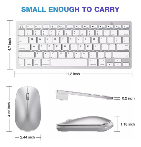 Teclado Mouse Inalámbrico Weibo Wb8066 Windows Mac Ios