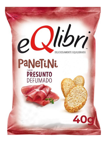 Snack Presunto Defumado Eqlibri Panetini Pacote 40g