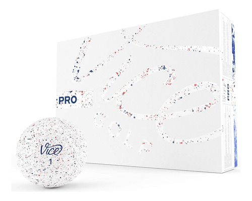 Pelotas Bolas De Golf Vice Golf Pro 2020 12 Bolas Rojo-azul