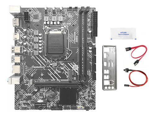 Placa Madre H510, Cable Y Grasa Térmica Lga1200 Ddr4 Gigabit