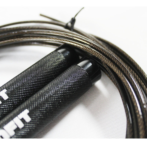 Runfit Cuerda Para Saltar, Crossfit Double Unders + Color Negro