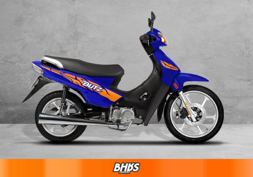 Calcos Motomel Blitz 110 V8 Kit 1 Naranja Fluo Y Blanco
