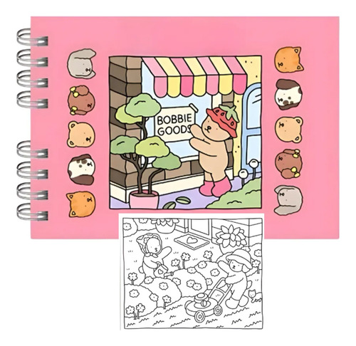 Kit Caneta 120 Cores Ponta Dupla + Livro D Colorir Capa Dura