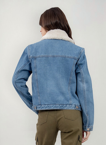 Chamarra Para Mujer Quarry Denim Con Sherpa