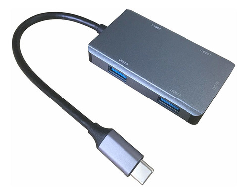 Linashi 4 Puerto Usb Hub Tipo-c Usb3.0 Alta Velocidad Cable