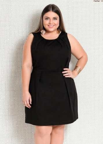 vestido executivo preto