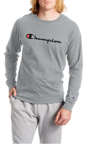 Champion - Camiseta Clásica De Algodón De Manga Larga Par.