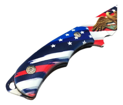 Faca Tática Personalizada Usa Pontiaguda 33cm