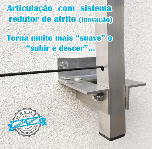 Imagem 8 de 9 de Varal Roupa Alumínio Articulado Dobrável Excelente Qualidade