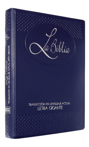 Imagen 1 de 10 de Biblia Letra Gigante Traducción Lenguaje Actual Vinil Azul