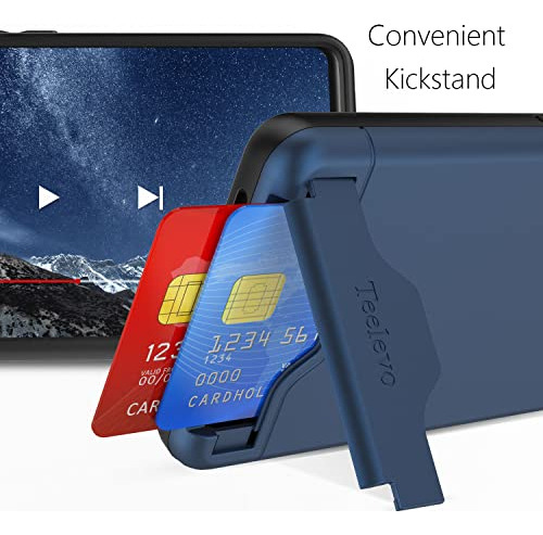 Funda Cartera Para Google Pixel 7 Navy Azul Dual Layer