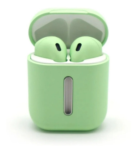 Auriculares in-ear inalámbricos CG Inalámbricos Q8L verde con luz LED