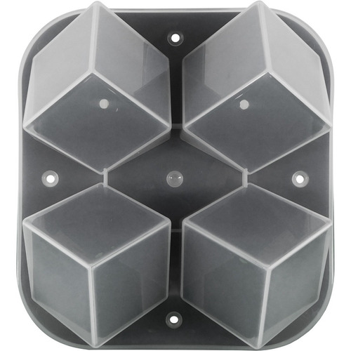 Cubetera Para 4 Cubos Perfectos De Hielo De 5cm Tapa - Cukin