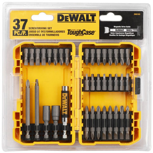 Jogo De Pontas Para Parafusar 1/4 Com 37 Peças Dw2163 Dewalt