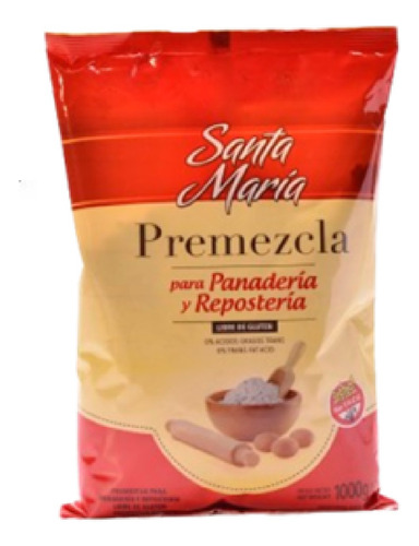 Premezcla Panadería Repostería Santa María Sin Gluten 1 Kilo