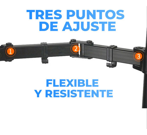 Soporte Para 4 Monitores Tv De 13 A 27 De Escritorio