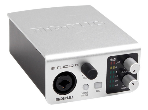 Imagen 3 de 10 de Placa De Sonido Externa Usb Midiplus Studio M 24bits 192khz