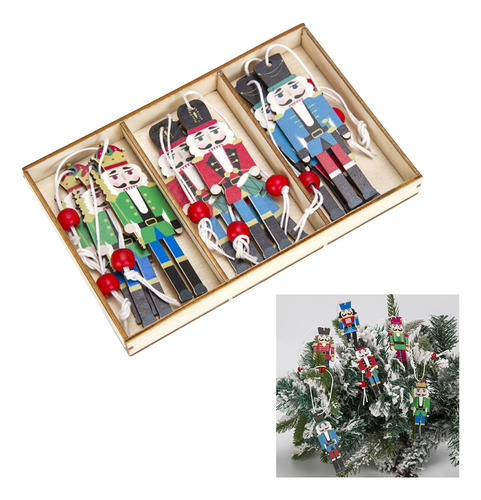 3 Cascanueces Colgantes Para Árbol De Navidad, Estilo A